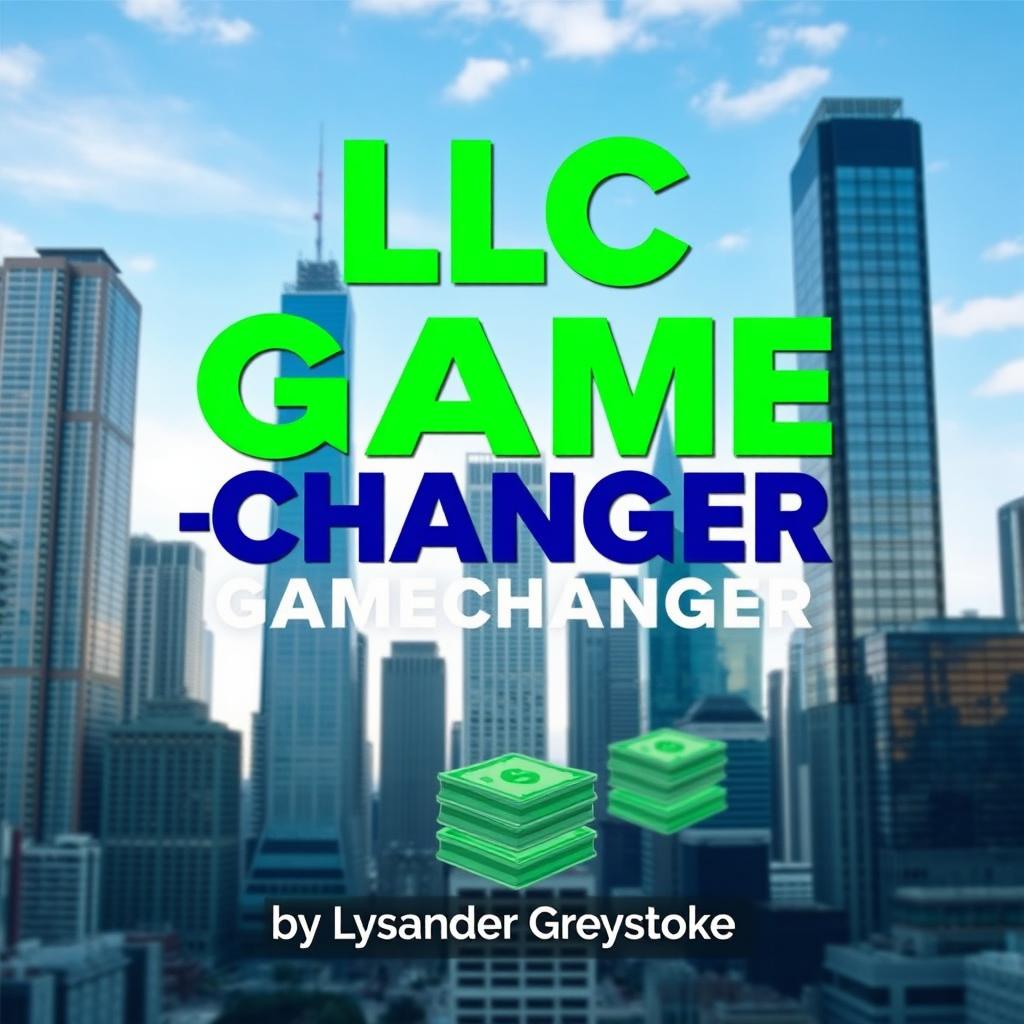 A realistic cityscape background featuring towering skyscrapers that symbolize business success and growth