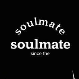A simple yet stylish black hoodie featuring the text 'soulmate since the beginning'