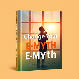 A flat book cover design featuring a vibrant, realistic image of a person deep in thought, standing in front of a large window with soft, bright light streaming through, symbolizing change and the birth of new ideas