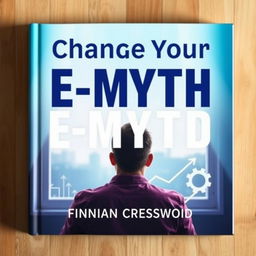 A flat book cover design featuring the title 'Change Your E-Myth' in bold, large font at the top center, with the author name 'Finnian Cresswood' displayed in a smaller font just below the title