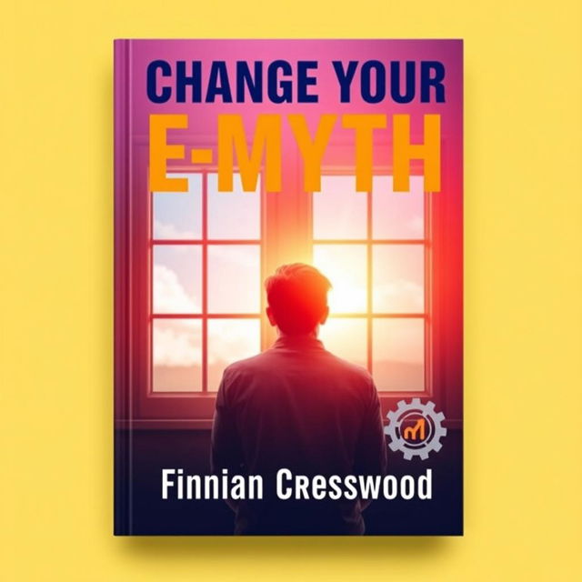 A flat book cover design featuring the title 'Change Your E-Myth' in bold, large font at the top center, with the author name 'Finnian Cresswood' displayed in a smaller font just below the title