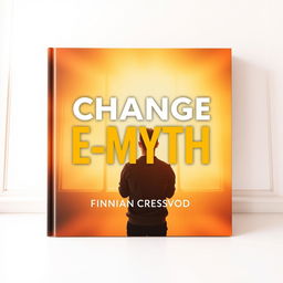 A flat cover design that completely fills the entire square, featuring a realistic and vibrant image of a person contemplating in front of a large window, with warm light streaming in, symbolizing change and new ideas