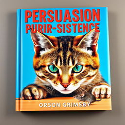 A book cover design featuring a large, bold title "Persuasion Purr-sistence" at the top, with the author name "Orson Grimsby" in a smaller font positioned directly underneath the title