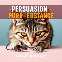 A flat cover design titled 'Persuasion Purr-sistence' in a large, bold font at the top, with 'Orson Grimsby' in a smaller font right below it