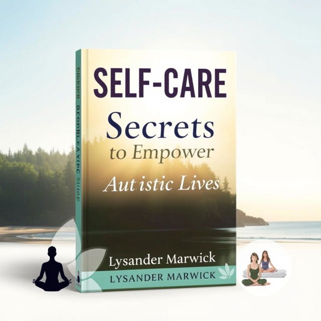 A realistic book cover design for 'SELF-CARE Secrets to Empower Autistic Lives' by Lysander Marwick