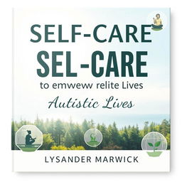 A realistic book cover design for 'SELF-CARE Secrets to Empower Autistic Lives' by Lysander Marwick