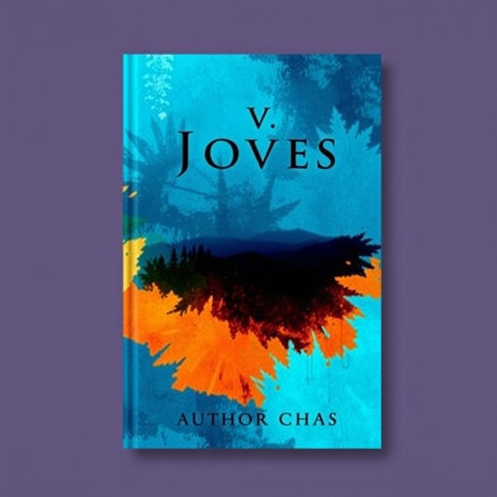 A visually striking book cover featuring an abstract design with vibrant colors like deep blues and bright oranges that creates a sense of intrigue and excitement