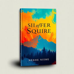 A visually striking book cover featuring an abstract design with vibrant colors like deep blues and bright oranges that creates a sense of intrigue and excitement
