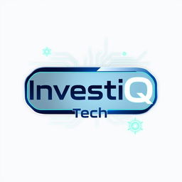 A modern and professional logo for a YouTube channel named 'InvestiQ Tech'
