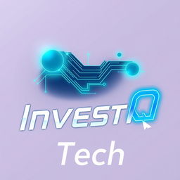 A modern and professional logo for a YouTube channel named 'InvestiQ Tech'