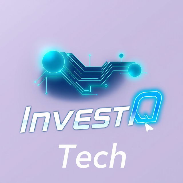 A modern and professional logo for a YouTube channel named 'InvestiQ Tech'