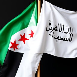 Two flags crossed together