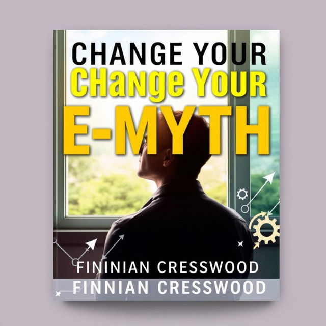 A book cover design featuring the title 'Change Your E-Myth' in bold, large font at the top center, with the author name 'Finnian Cresswood' in smaller, elegant font just below it