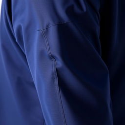 A detailed close-up of a tailored shirt with a focus on the right sleeve