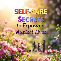 A flat book cover design titled 'SELF-CARE Secrets to Empower Autistic Lives' by Lysander Marwick