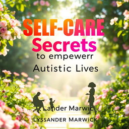 A flat book cover design titled 'SELF-CARE Secrets to Empower Autistic Lives' by Lysander Marwick