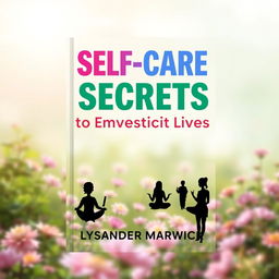 A serene book cover design titled 'SELF-CARE Secrets to Empower Autistic Lives' by Lysander Marwick