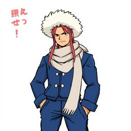 A simple 2D drawing of Charlotte Katakuri from One Piece, featuring his signature tall, muscular build and long pink hair