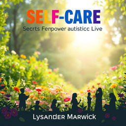 A flat book cover design for 'SELF-CARE Secrets to Empower Autistic Lives' by Lysander Marwick