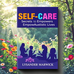 A flat book cover design for 'SELF-CARE Secrets to Empower Autistic Lives' by Lysander Marwick