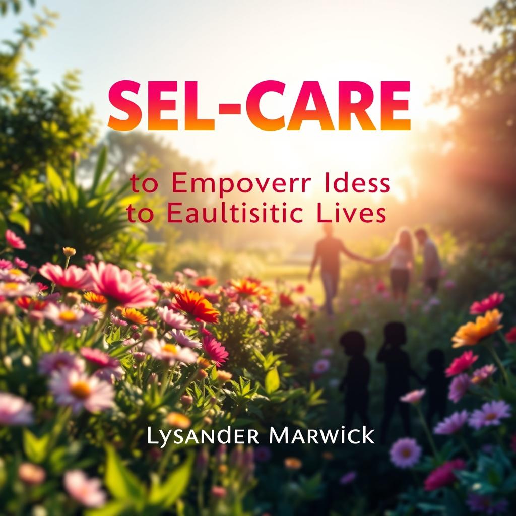 A realistic, serene book cover design for the title "SELF-CARE Secrets to Empower Autistic Lives" by Lysander Marwick