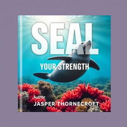 A digital book cover design titled 'SEAL-Your-Strength' displayed prominently in large, dynamic font at the center