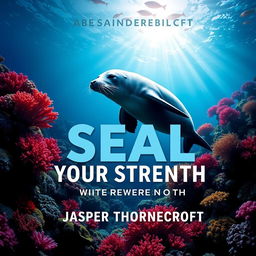 A digital book cover design titled 'SEAL-Your-Strength' displayed prominently in large, dynamic font at the center
