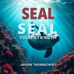 A book cover design with the title 'SEAL-Your-Strength' in large, dynamic font at the center, and the author name 'Jasper Thornecroft' positioned below the title in a smaller, modern font