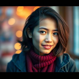 A customized and enhanced version of a user-uploaded photo, maintaining the key features and elements of the original while improving brightness, contrast, and color vibrancy