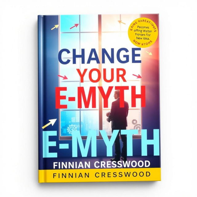 A flat book cover design for 'Change Your E-Myth' by Finnian Cresswood