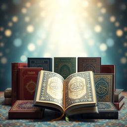 A beautifully designed book cover background featuring a heavenly ambiance, light blur effect