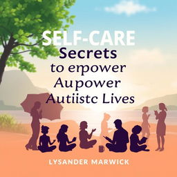 A flat book cover design featuring the title 'SELF-CARE Secrets to Empower Autistic Lives' in bold, large font at the top