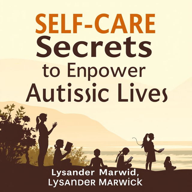 A flat book cover design featuring the title 'SELF-CARE Secrets to Empower Autistic Lives' in bold, large font at the top