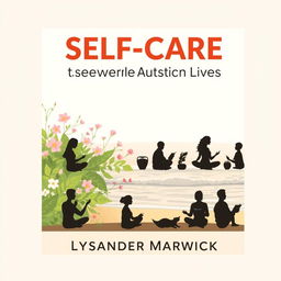 A flat book cover design featuring the title 'SELF-CARE Secrets to Empower Autistic Lives' in bold, large font at the top, and the author name 'Lysander Marwick' in a smaller, prominent font just below