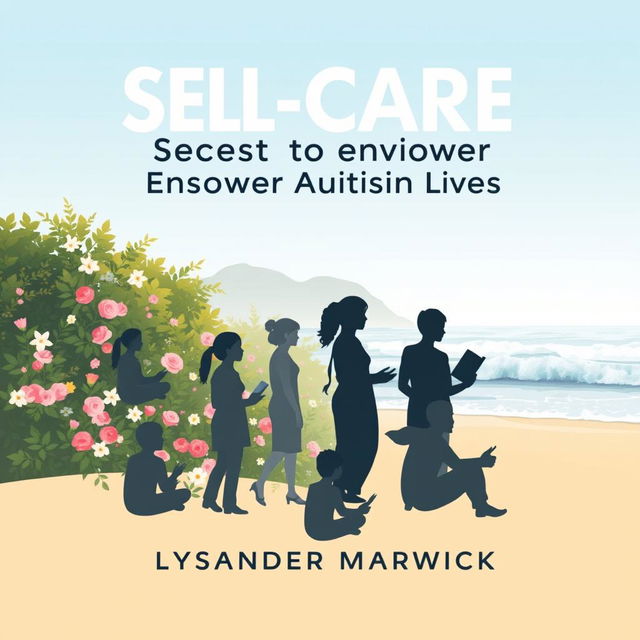 A flat book cover design featuring the title 'SELF-CARE Secrets to Empower Autistic Lives' in bold, large font at the top, and the author name 'Lysander Marwick' in a smaller, prominent font just below