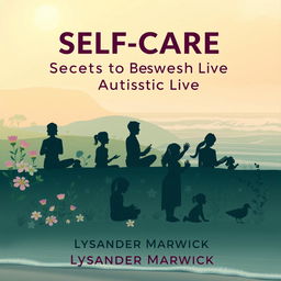 A flat book cover design featuring the title 'SELF-CARE Secrets to Empower Autistic Lives' in bold, large font at the top, and the author name 'Lysander Marwick' in a smaller, prominent font just below