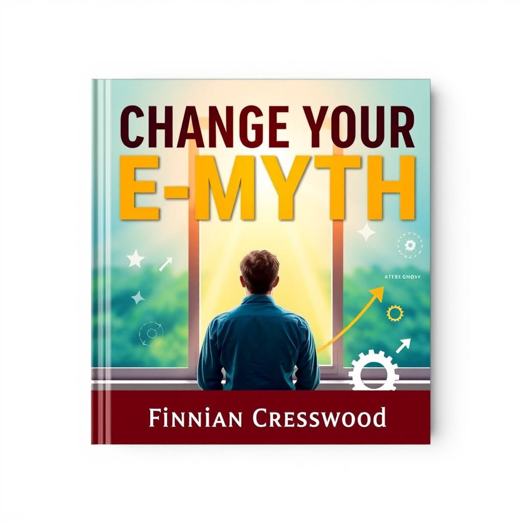 A flat book cover design titled **Change Your E-Myth** in large, bold font, centered at the top