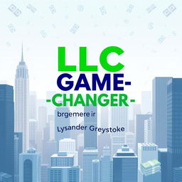 A flat cover design featuring a realistic cityscape filled with skyscrapers that symbolize business success and growth