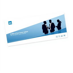 A professional and modern LinkedIn cover photo featuring a sleek, minimalistic design