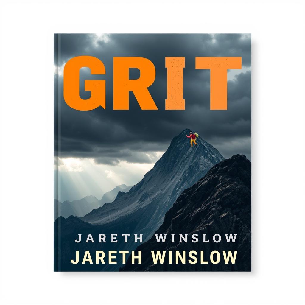 A flat book cover design titled 'Grit' by Jareth Winslow