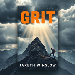 A flat book cover design titled 'Grit' by Jareth Winslow