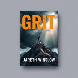 A flat book cover design for 'Grit' by Jareth Winslow