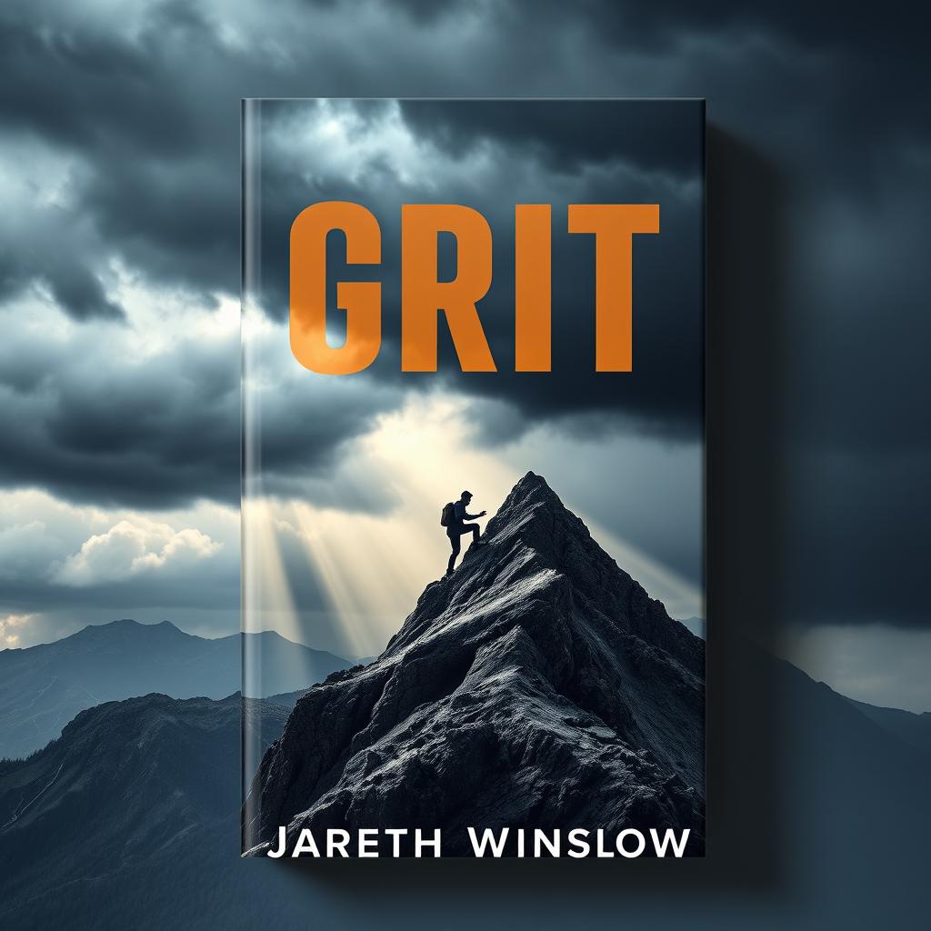 A flat book cover design for 'Grit' by Jareth Winslow