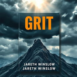 A flat book cover design for 'Grit' by Jareth Winslow