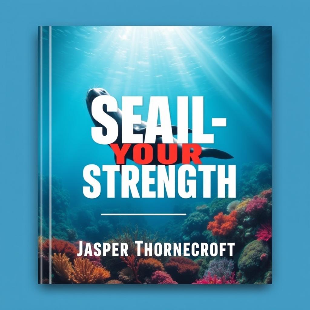 A book cover design featuring a bold, eye-catching title 'SEAL-Your-Strength' in large, dynamic font positioned at the center