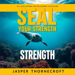A book cover design featuring a bold, eye-catching title 'SEAL-Your-Strength' in large, dynamic font positioned at the center