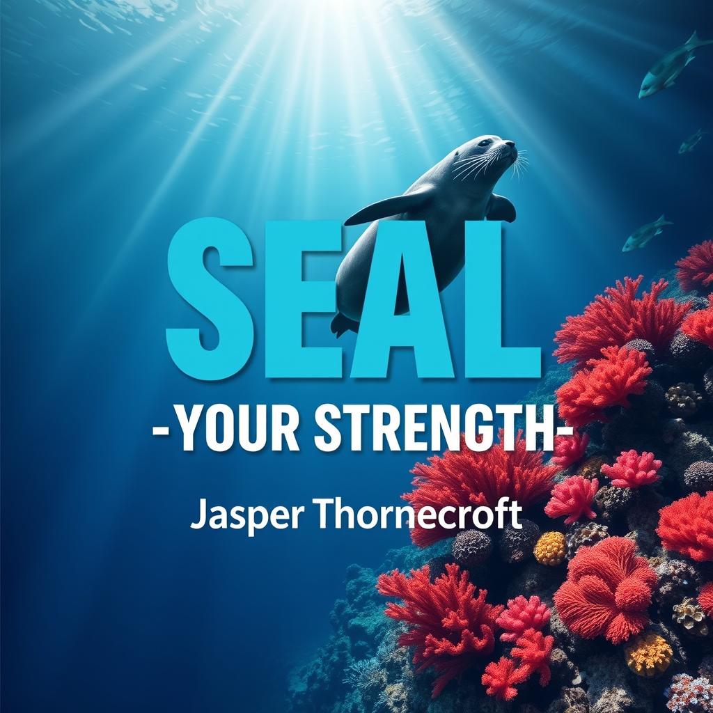 A flat book cover design featuring a bold, eye-catching title 'SEAL-Your-Strength' in large, dynamic font positioned at the center