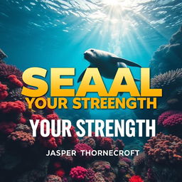 A flat book cover design featuring a bold, eye-catching title 'SEAL-Your-Strength' in large, dynamic font positioned at the center