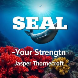 A flat book cover design featuring a bold, eye-catching title 'SEAL-Your-Strength' in large, dynamic font positioned at the center