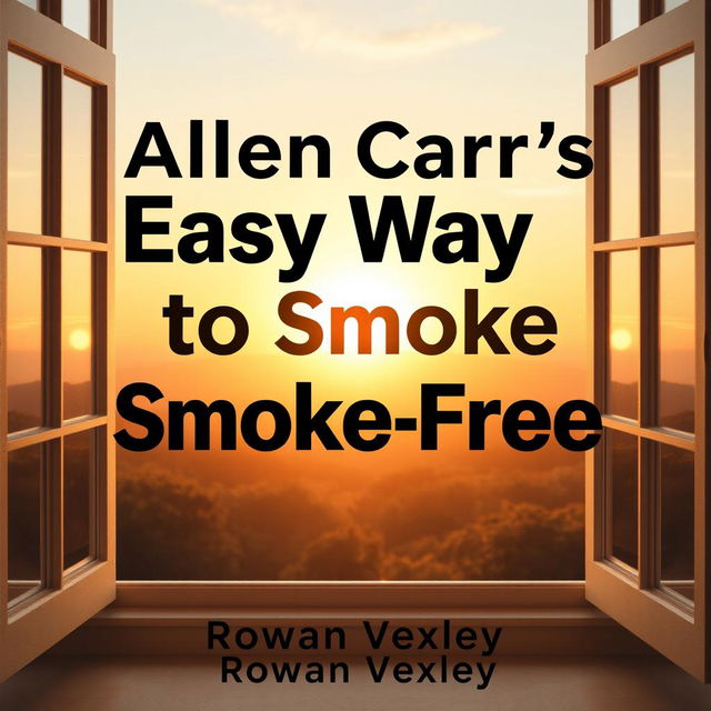 A flat book cover design featuring bold and large title text: 'Allen Carr's Easy Way to a Smoke-Free Life'